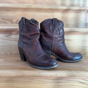 Frye Cowgirl Booties